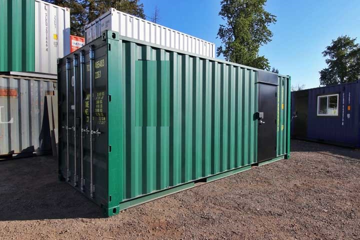 7′ Office Container + Storage Locker - Charlie Container Crew Pty Ltd