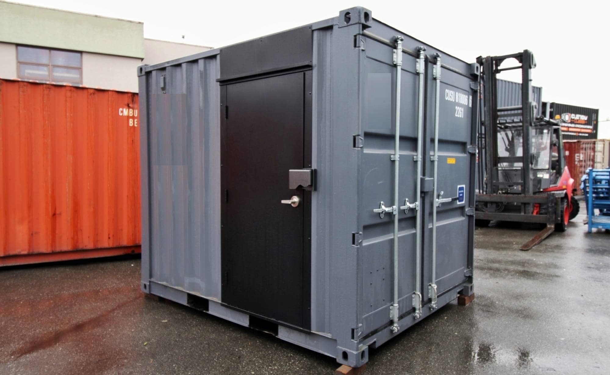 10’ Office CUBE – Wood Finished - Charlie Container Crew Pty Ltd