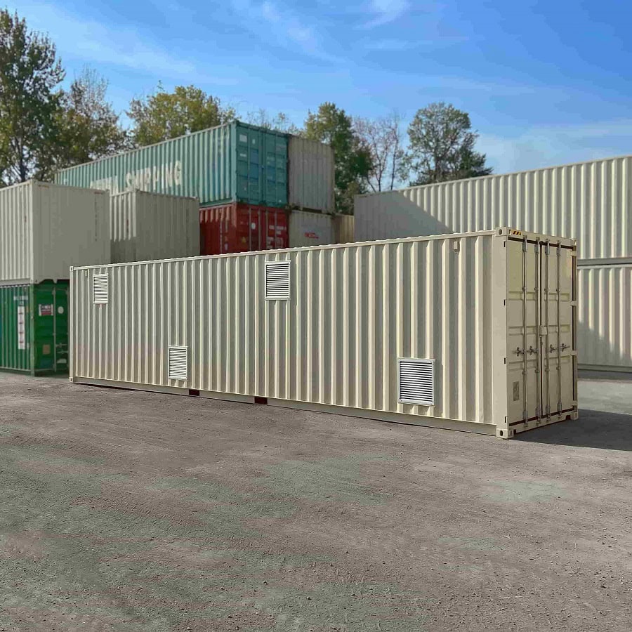 40’HC “CONTAINMENT CUBE” with 4 x Roll Up Doors - Charlie Container Crew Pty Ltd