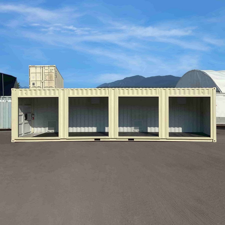 40’HC “CONTAINMENT CUBE” with 4 x Roll Up Doors - Charlie Container Crew Pty Ltd