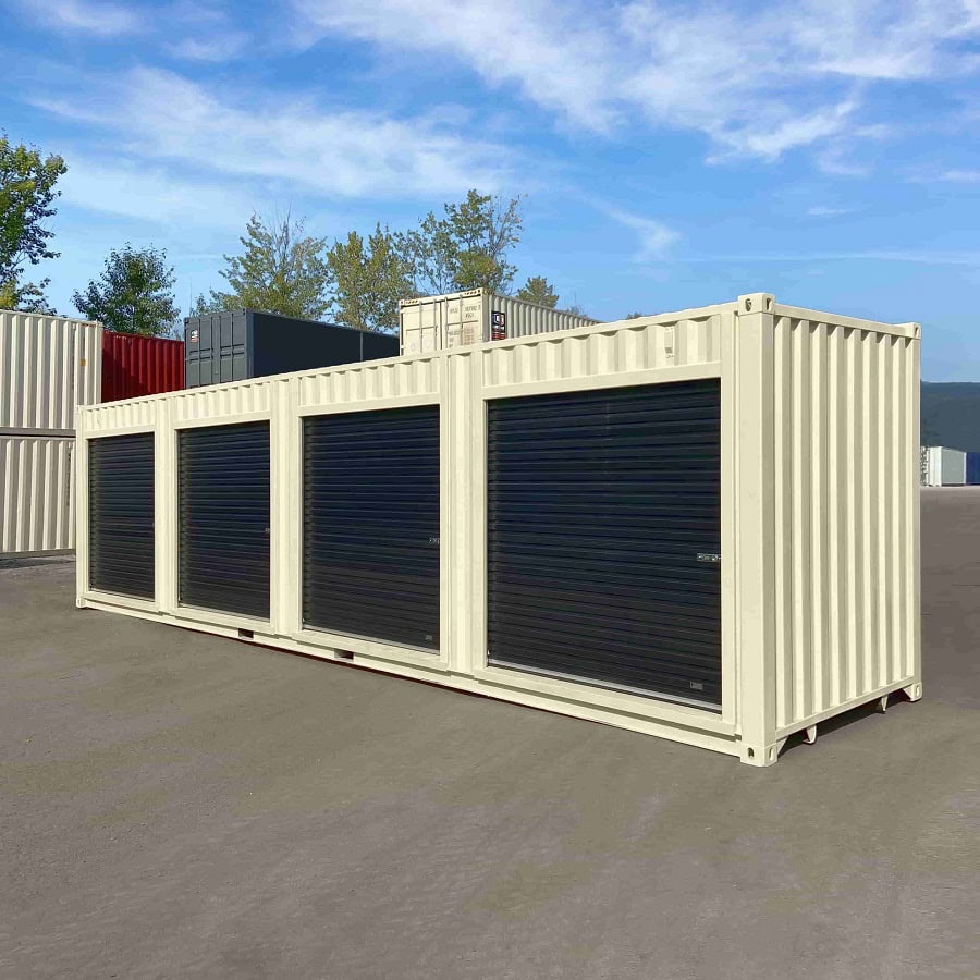 40’HC “CONTAINMENT CUBE” with 4 x Roll Up Doors - Charlie Container Crew Pty Ltd