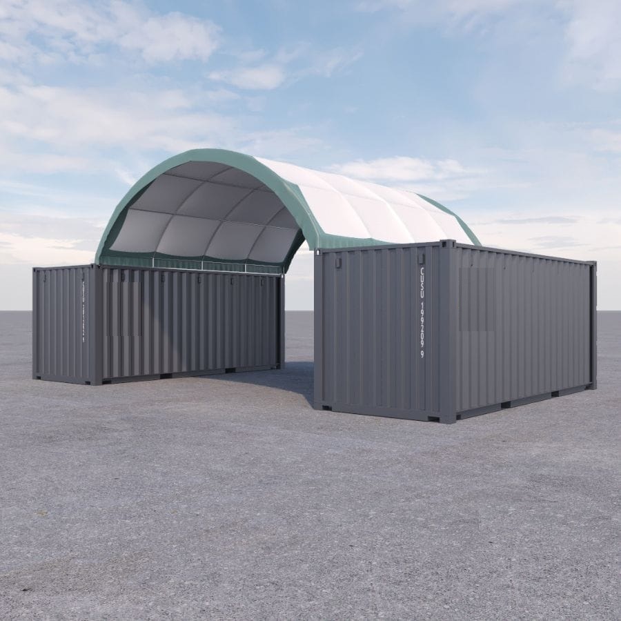 20’ x 20’ Fabric Container Shelter - Charlie Container Crew Pty Ltd