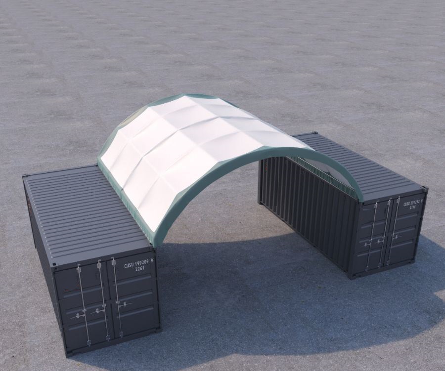 20’ x 20’ Fabric Container Shelter - Charlie Container Crew Pty Ltd
