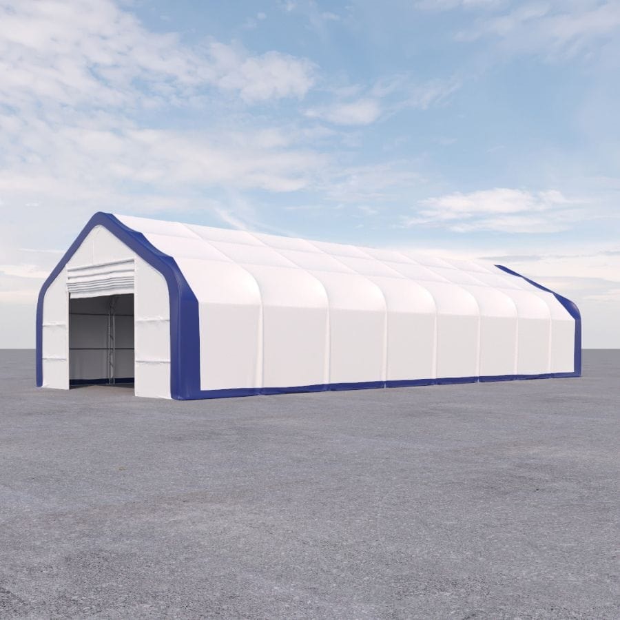 Dual Truss Storage Shelter (30′ x 80′ x 20′) - Charlie Container Crew Pty Ltd