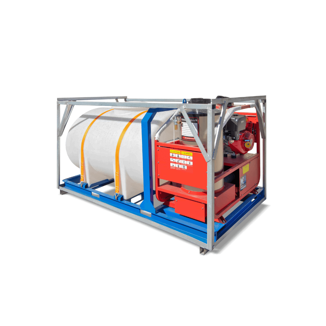 M&B | 4000 PSI Self Contained Hot Water Pressure Washer - Charlie Container Crew Pty Ltd