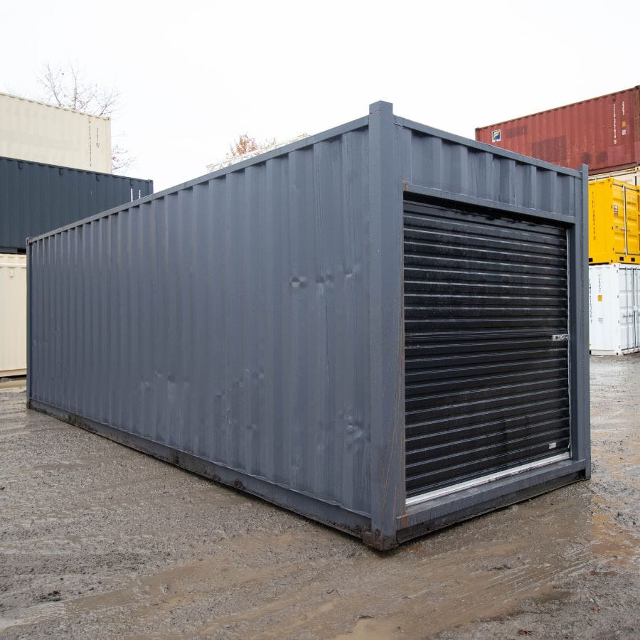 25′ Cut-Down Shipping Container w/Roll-Up Door - Charlie Container Crew Pty Ltd