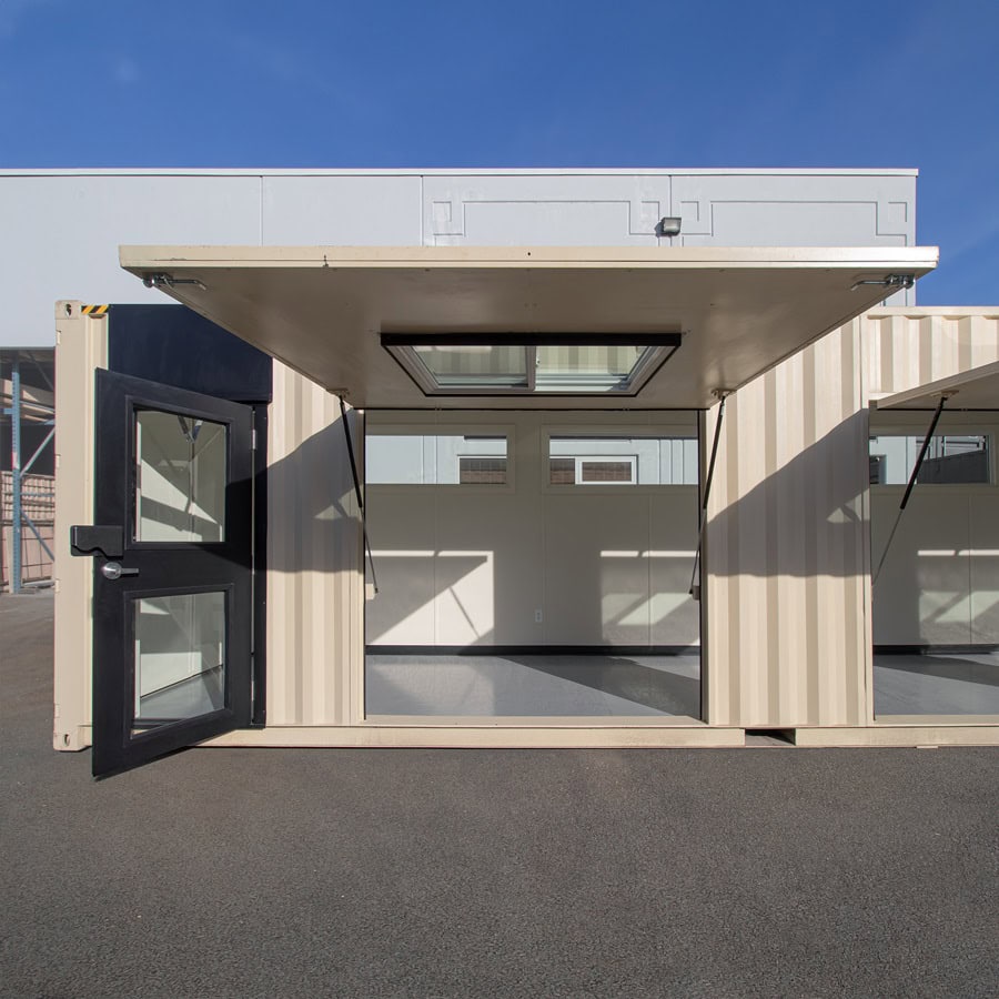 40’ Art Studio w/Flip up Doors - Charlie Container Crew Pty Ltd