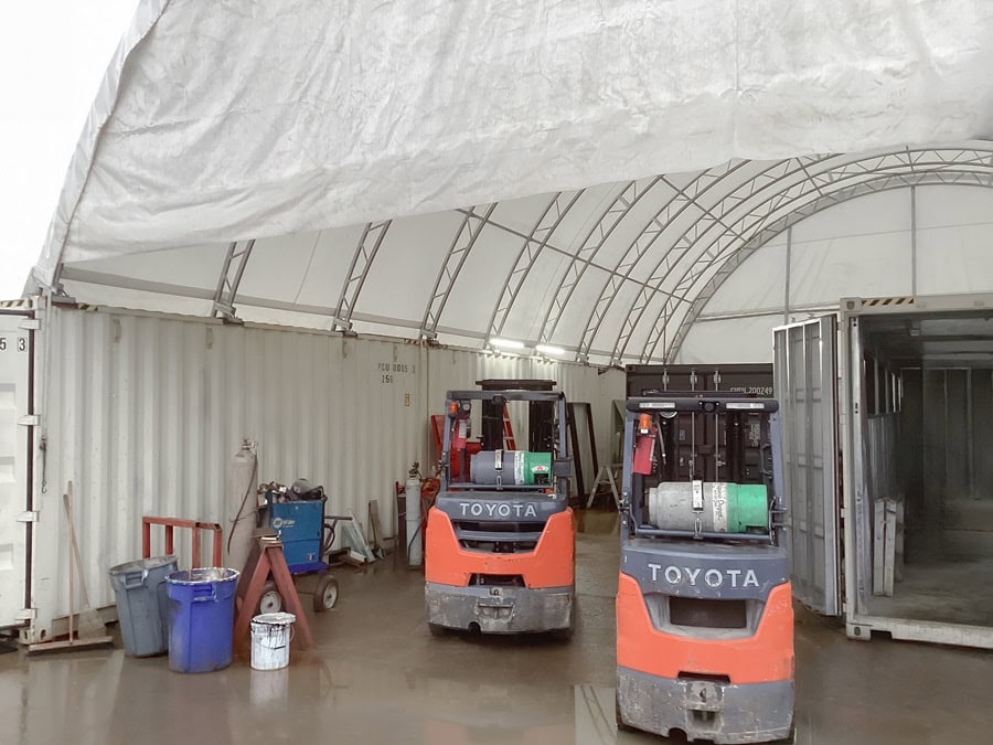 40’ x 60’ Container Shelter - Charlie Container Crew Pty Ltd
