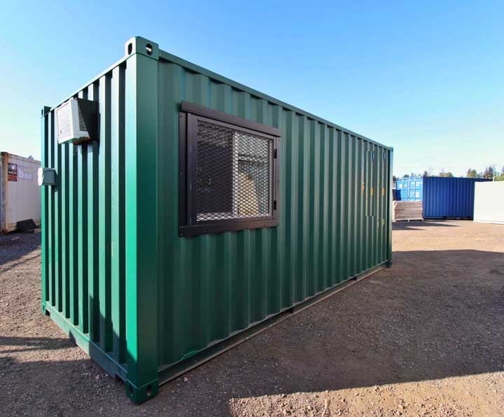 7′ Office Container + Storage Locker - Charlie Container Crew Pty Ltd