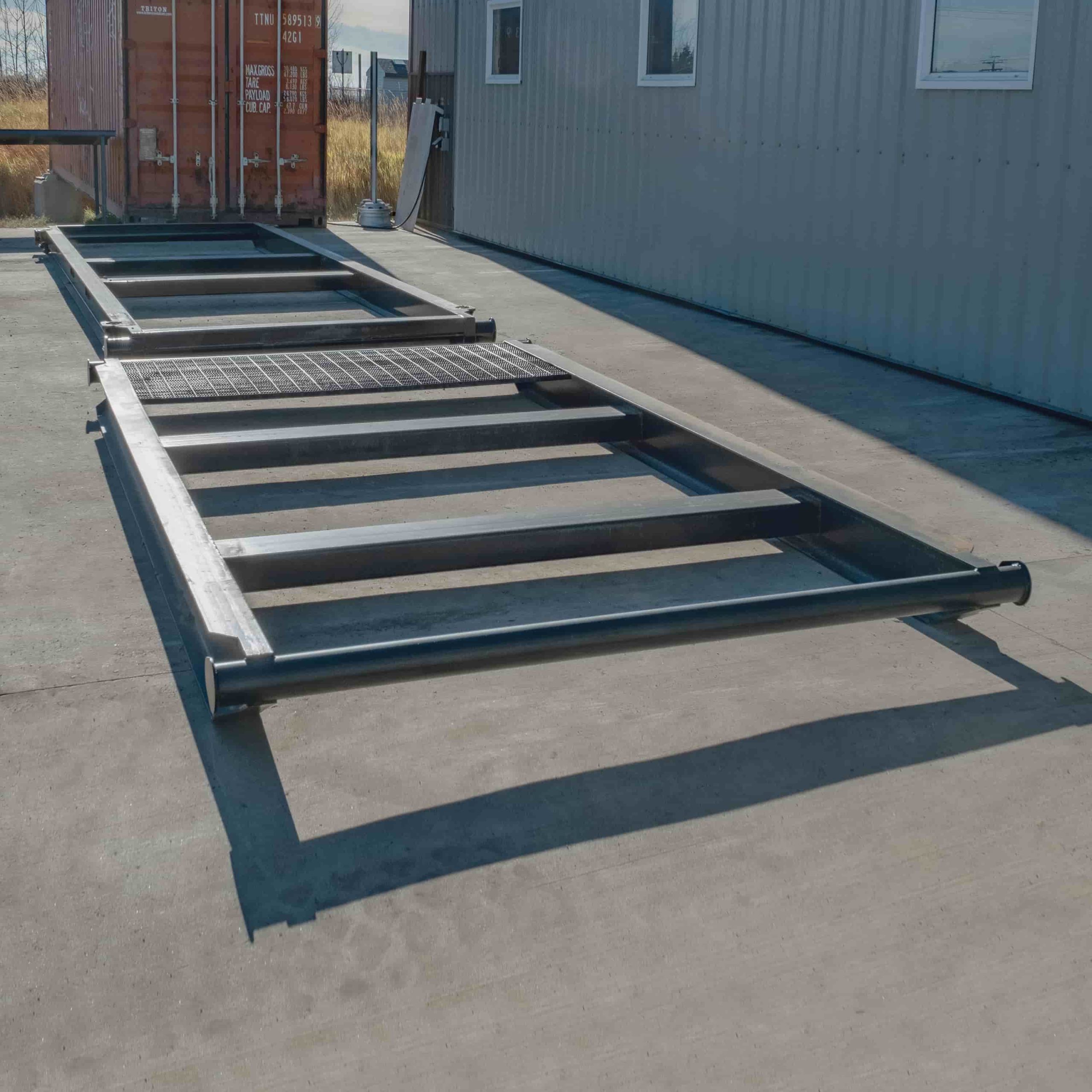 10’ Grated “Weld On” Skid - Charlie Container Crew Pty Ltd