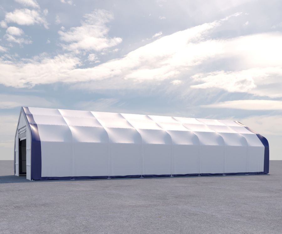 Dual Truss Storage Shelter (30′ x 80′ x 20′) - Charlie Container Crew Pty Ltd