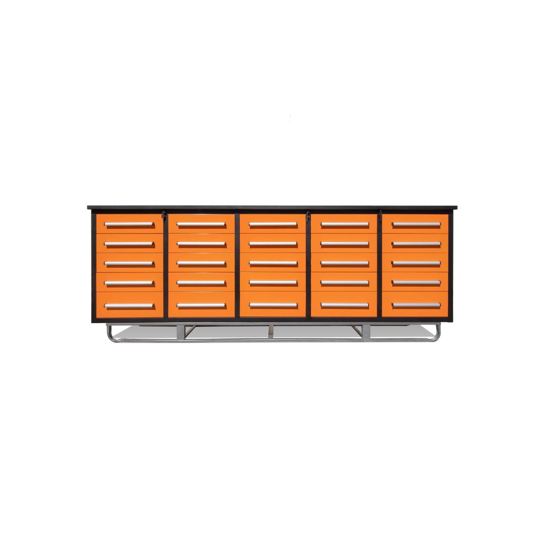 M&B | 10’ Workbench Cabinet with 25 Drawers - Charlie Container Crew Pty Ltd