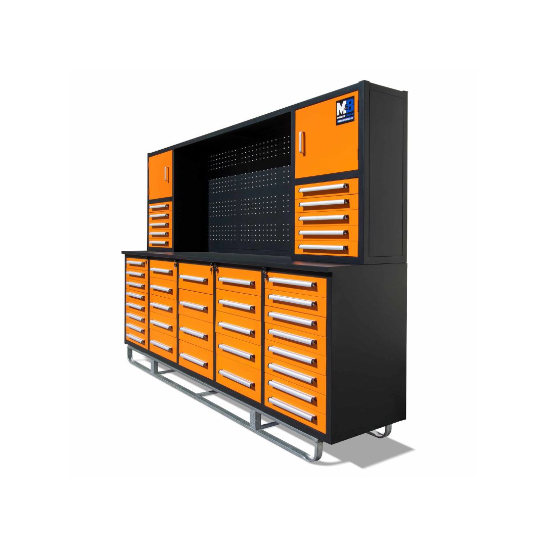 M&B | 10’ Workbench Cabinet with 40 Drawers - Charlie Container Crew Pty Ltd