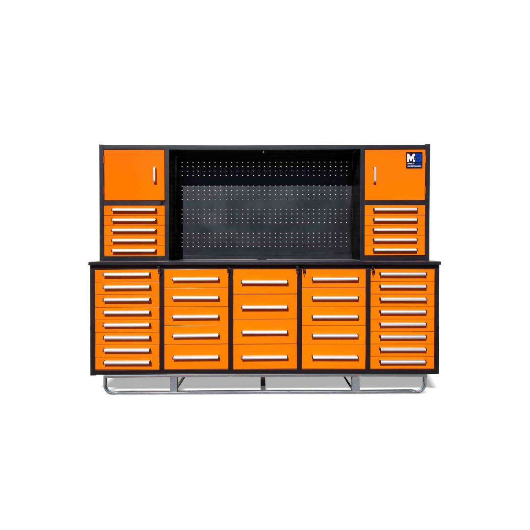 M&B | 10’ Workbench Cabinet with 40 Drawers - Charlie Container Crew Pty Ltd