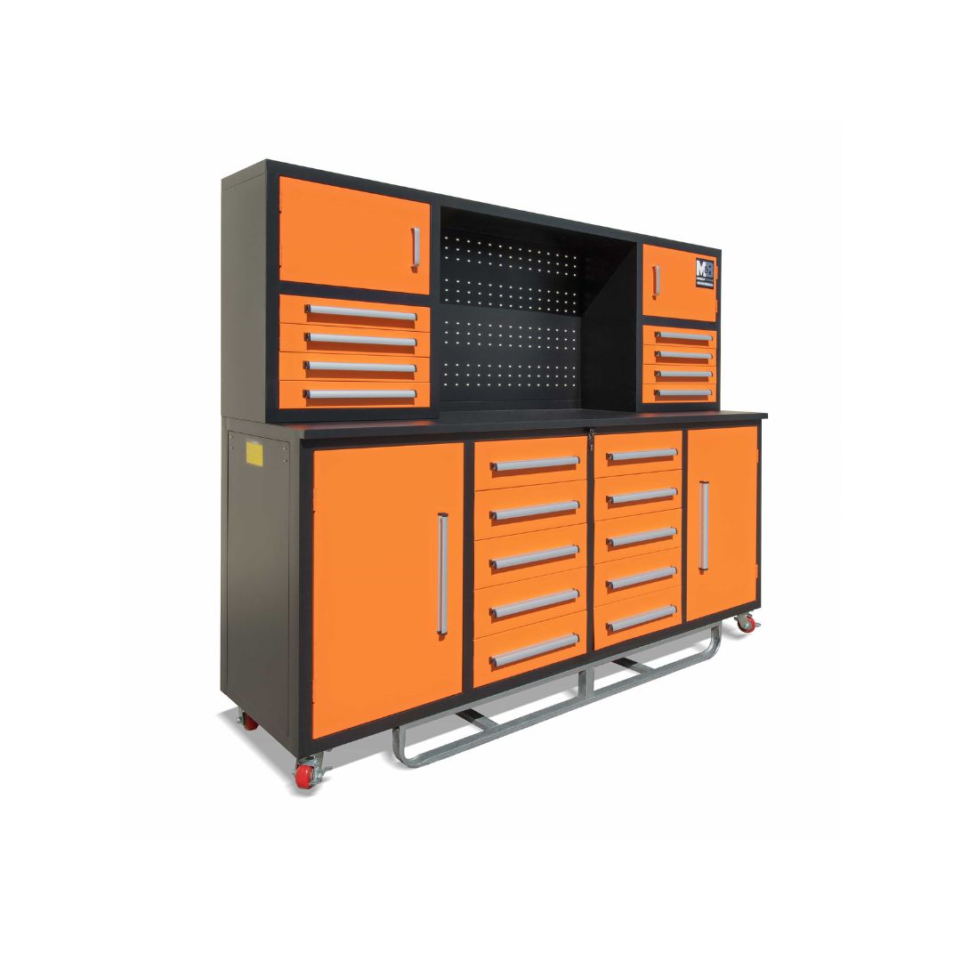 M&B | 7’ Workbench Cabinet with 18 Drawers - Charlie Container Crew Pty Ltd