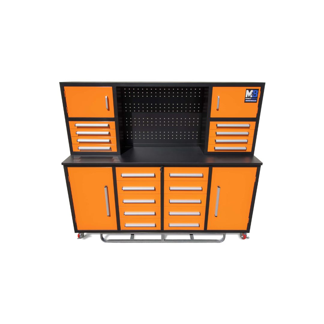 M&B | 7’ Workbench Cabinet with 18 Drawers - Charlie Container Crew Pty Ltd
