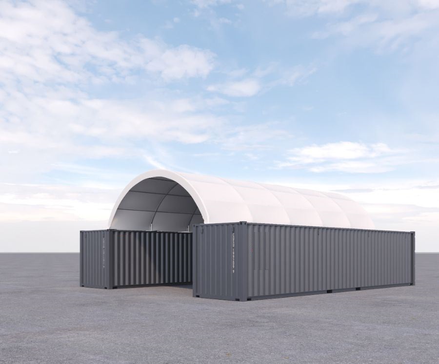 20′ x 40′ Fabric Container Shelter - Charlie Container Crew Pty Ltd