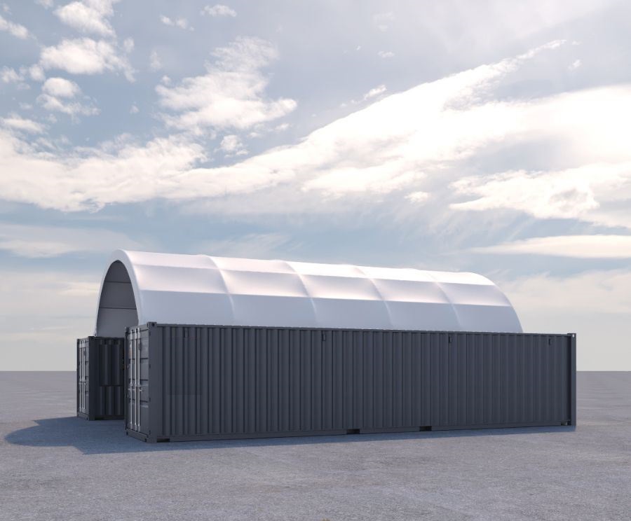 20′ x 40′ Fabric Container Shelter - Charlie Container Crew Pty Ltd