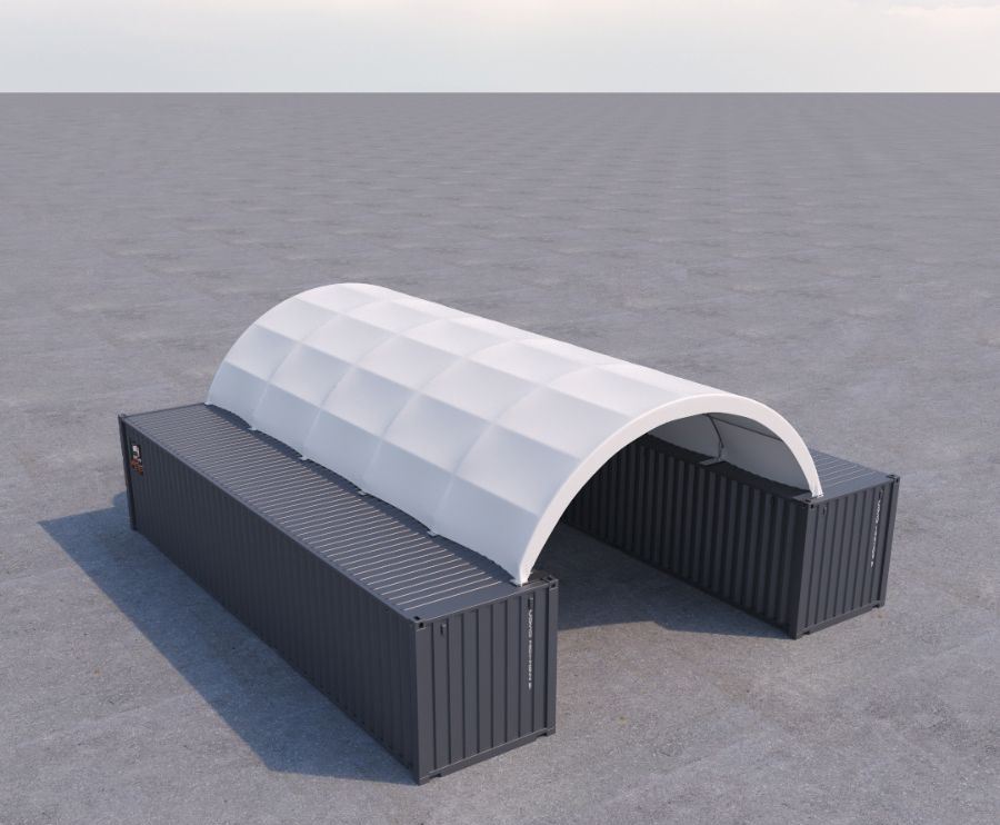 20′ x 40′ Fabric Container Shelter - Charlie Container Crew Pty Ltd