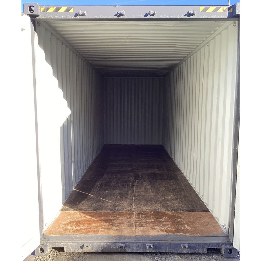 25’HC Used Shipping Container (Painted Slate Grey) - Charlie Container Crew Pty Ltd