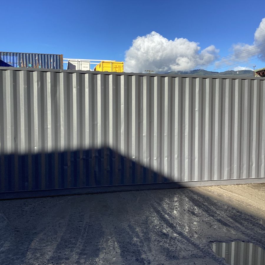 25’HC Used Shipping Container (Painted Slate Grey) - Charlie Container Crew Pty Ltd