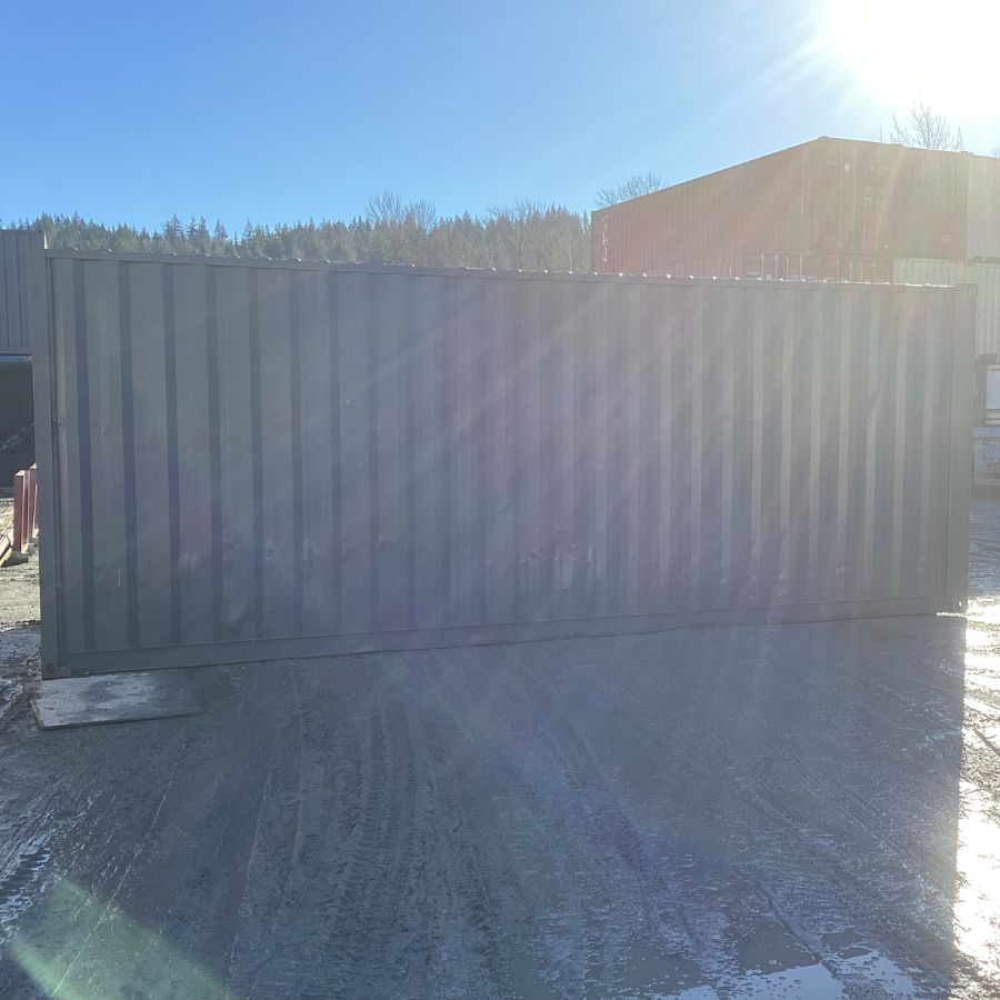 25’HC Used Shipping Container (Painted Slate Grey) - Charlie Container Crew Pty Ltd