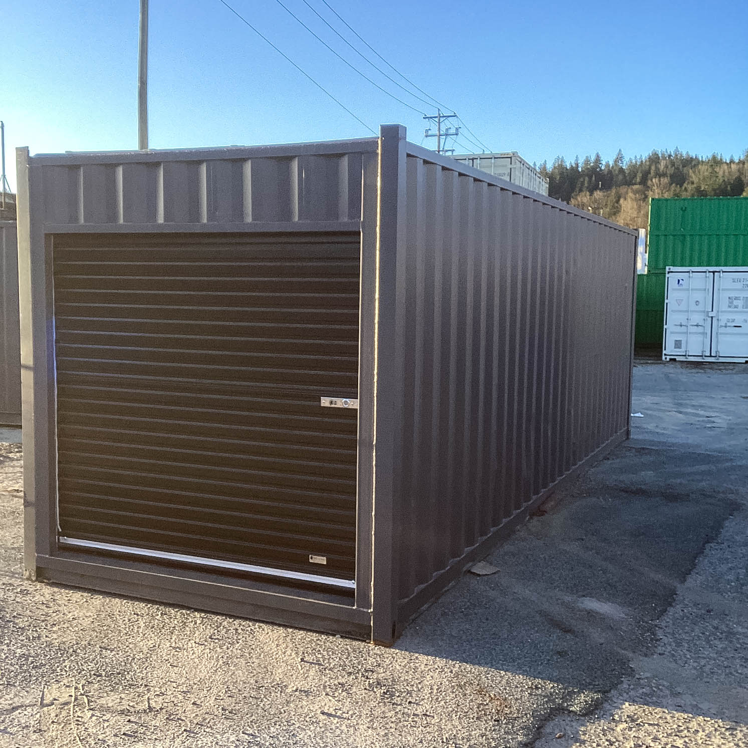26′ Cut-Down Shipping Container w/Roll-Up Door - Charlie Container Crew Pty Ltd