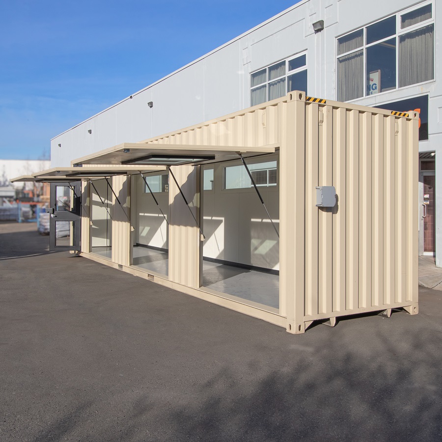 40’ Art Studio w/Flip up Doors - Charlie Container Crew Pty Ltd